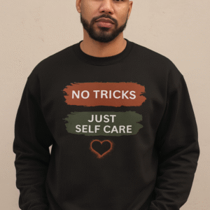No Tricks Just Self Care sweatshirt – fall Halloween cozy crewneck