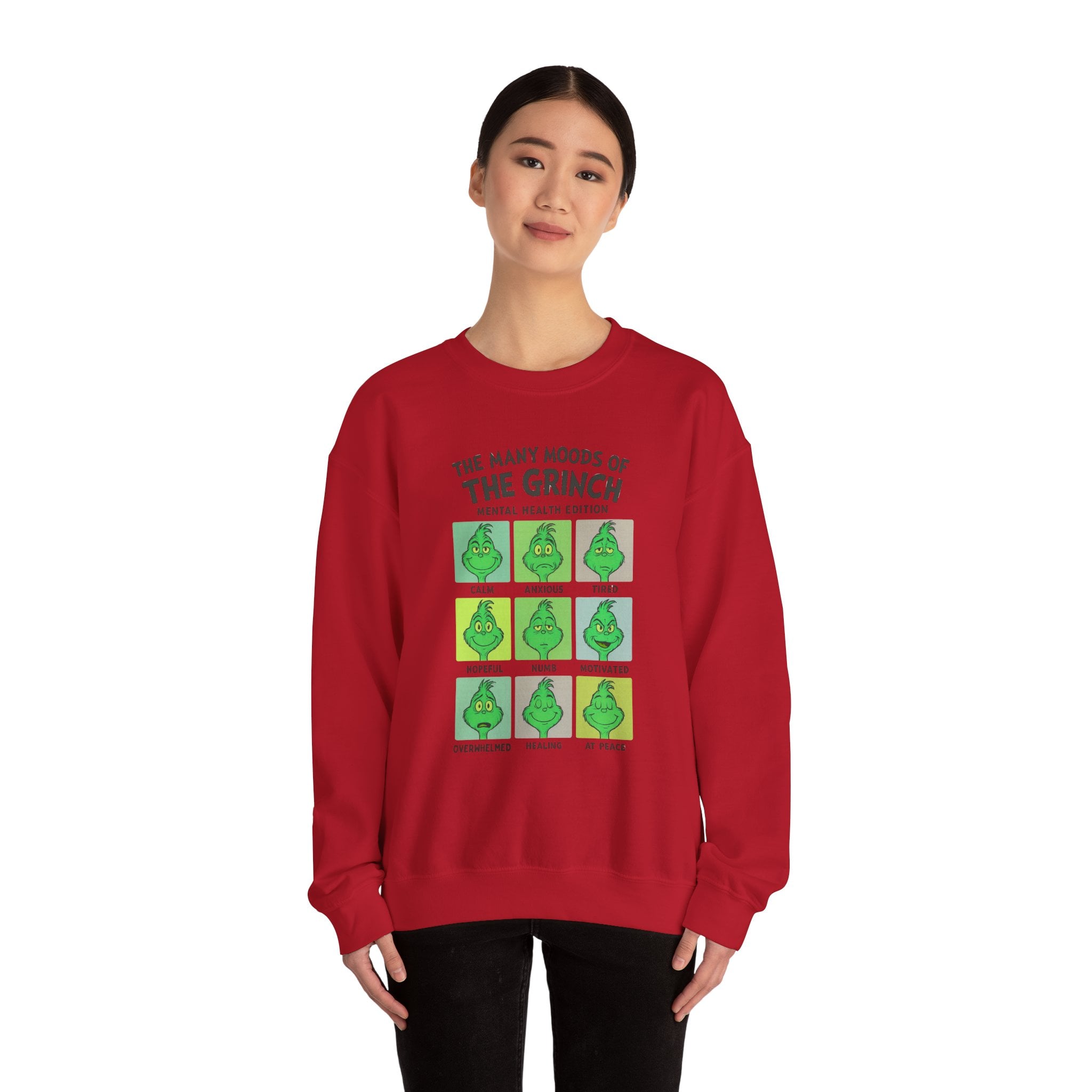 Grinch Mood Chart Sweatshirt – "The Many Moods of The Grinch" Mental Health Crewneck - Image 24
