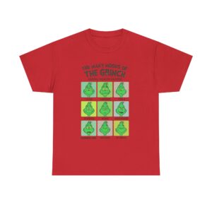 The Many Moods of The Grinch Tee — Mental Health Edition