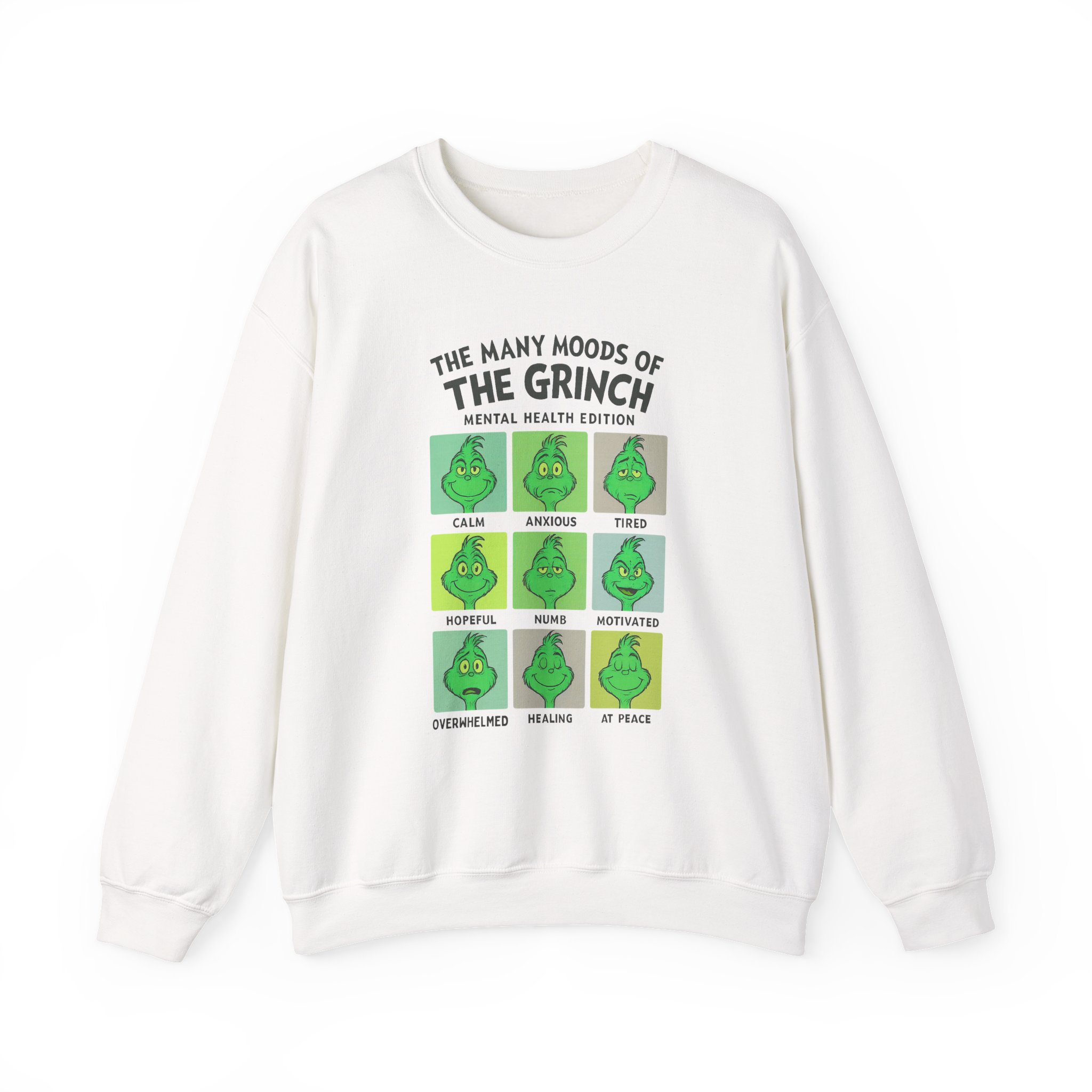 Grinch Mood Chart Sweatshirt – "The Many Moods of The Grinch" Mental Health Crewneck - Image 5