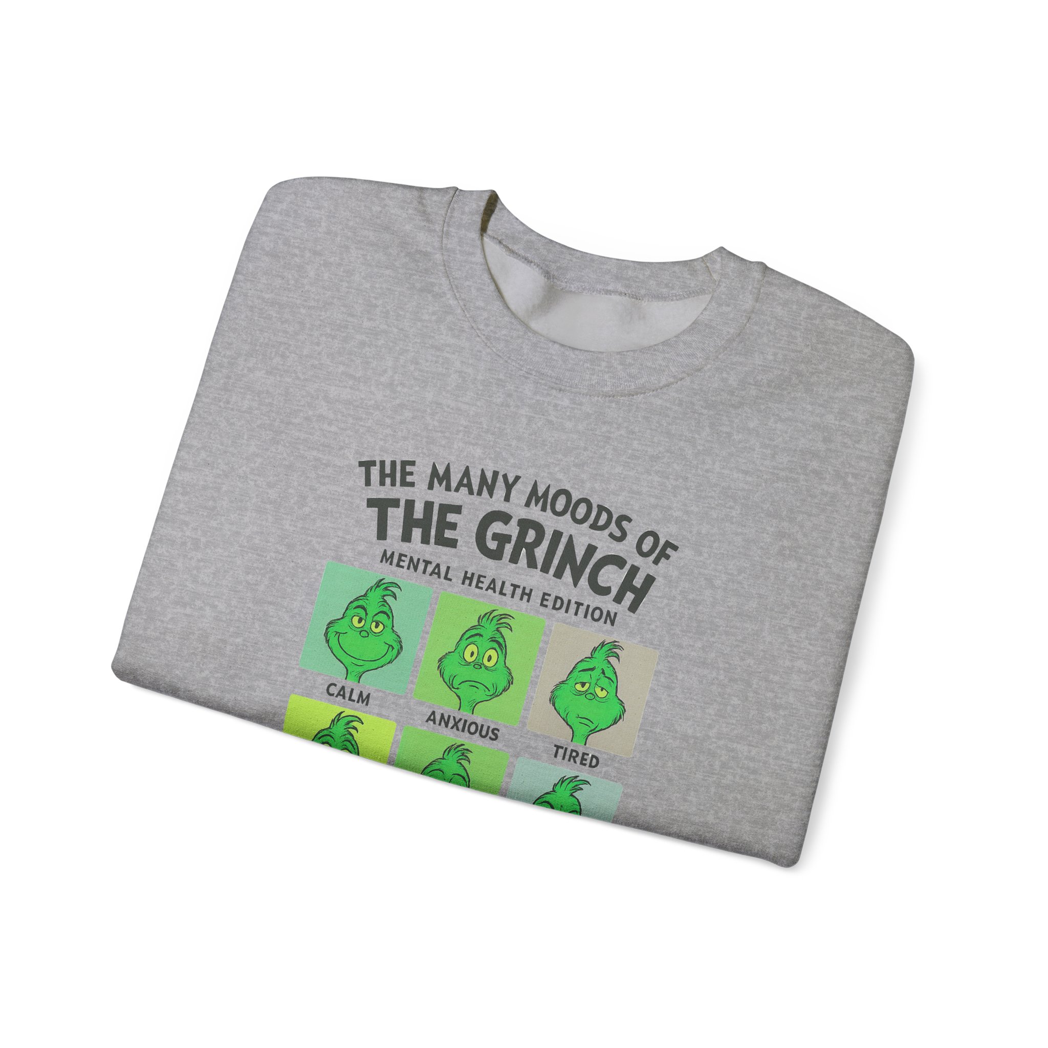 Grinch Mood Chart Sweatshirt – "The Many Moods of The Grinch" Mental Health Crewneck - Image 3