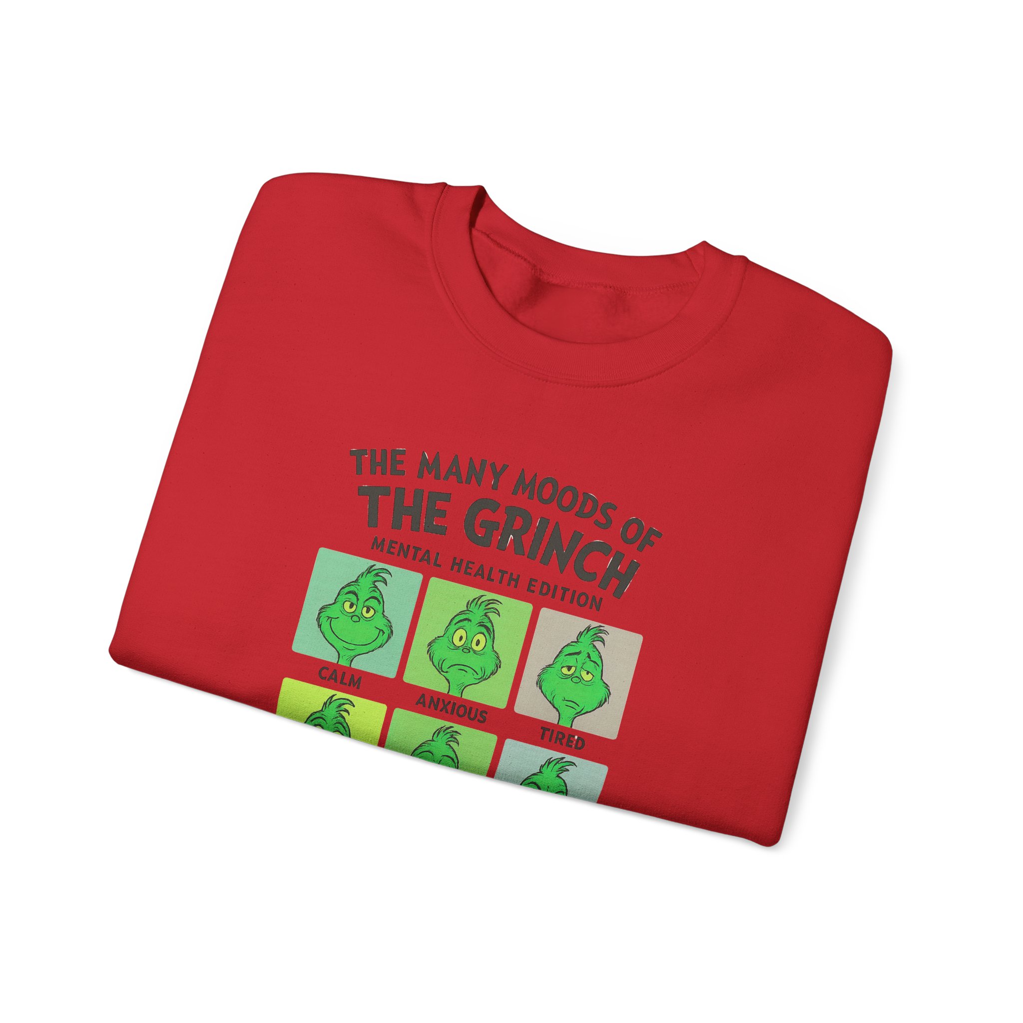 Grinch Mood Chart Sweatshirt – "The Many Moods of The Grinch" Mental Health Crewneck - Image 19