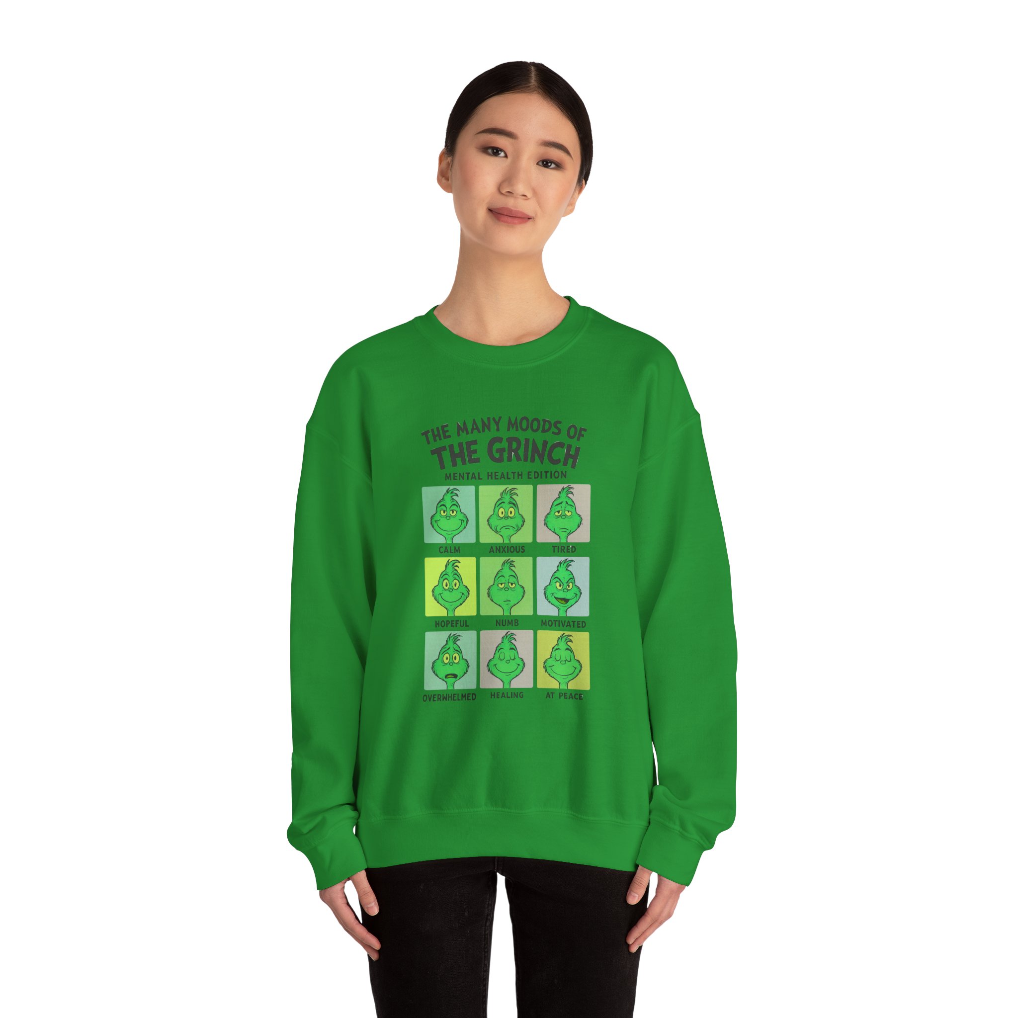 Grinch Mood Chart Sweatshirt – "The Many Moods of The Grinch" Mental Health Crewneck - Image 16