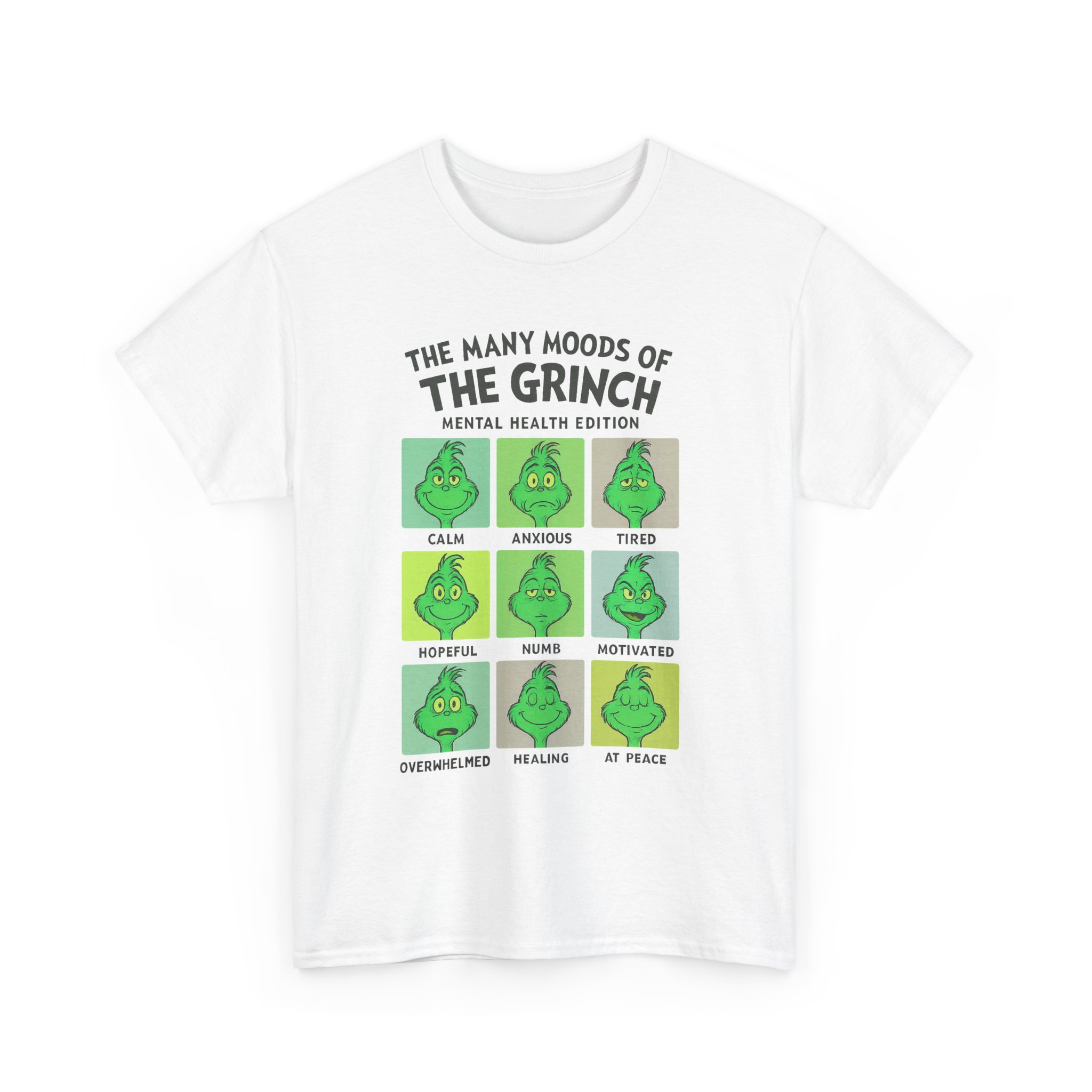 The Many Moods of The Grinch Tee — Mental Health Edition - Image 6
