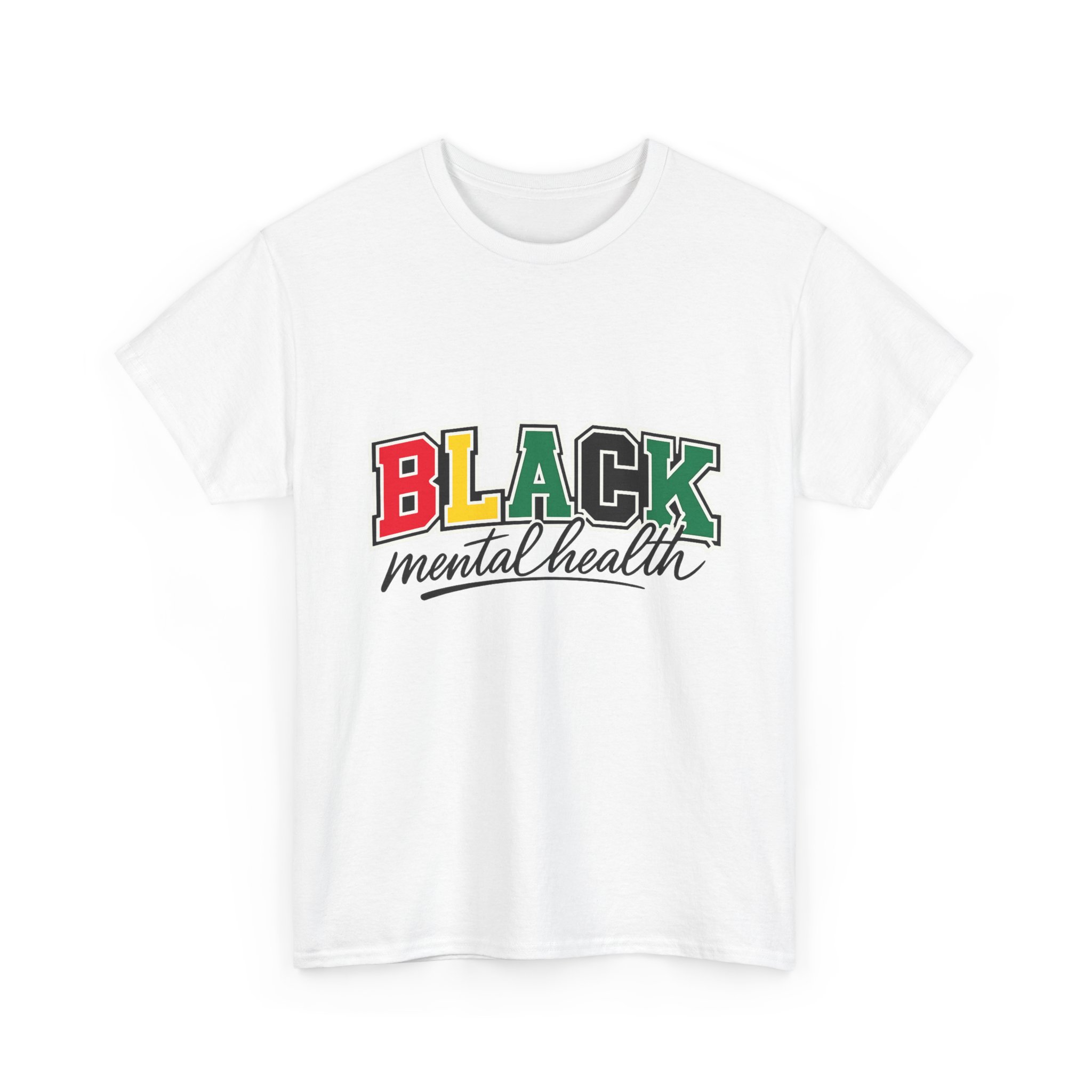 T-Shirt — "BLACK Mental Health" Graphic Tee (Pan-African Colors) - Image 3