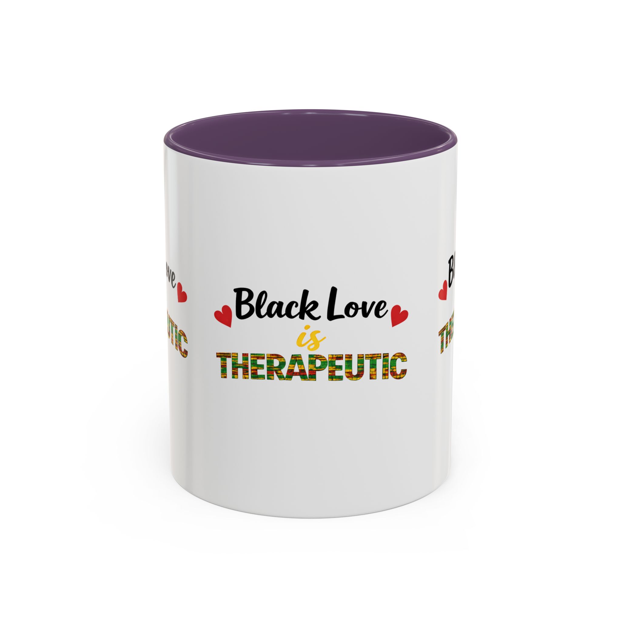 Love Is Therapeutic Accent Coffee Mug | Black Love Collection | Black History Month & Valentine’s Day Mug - Image 61