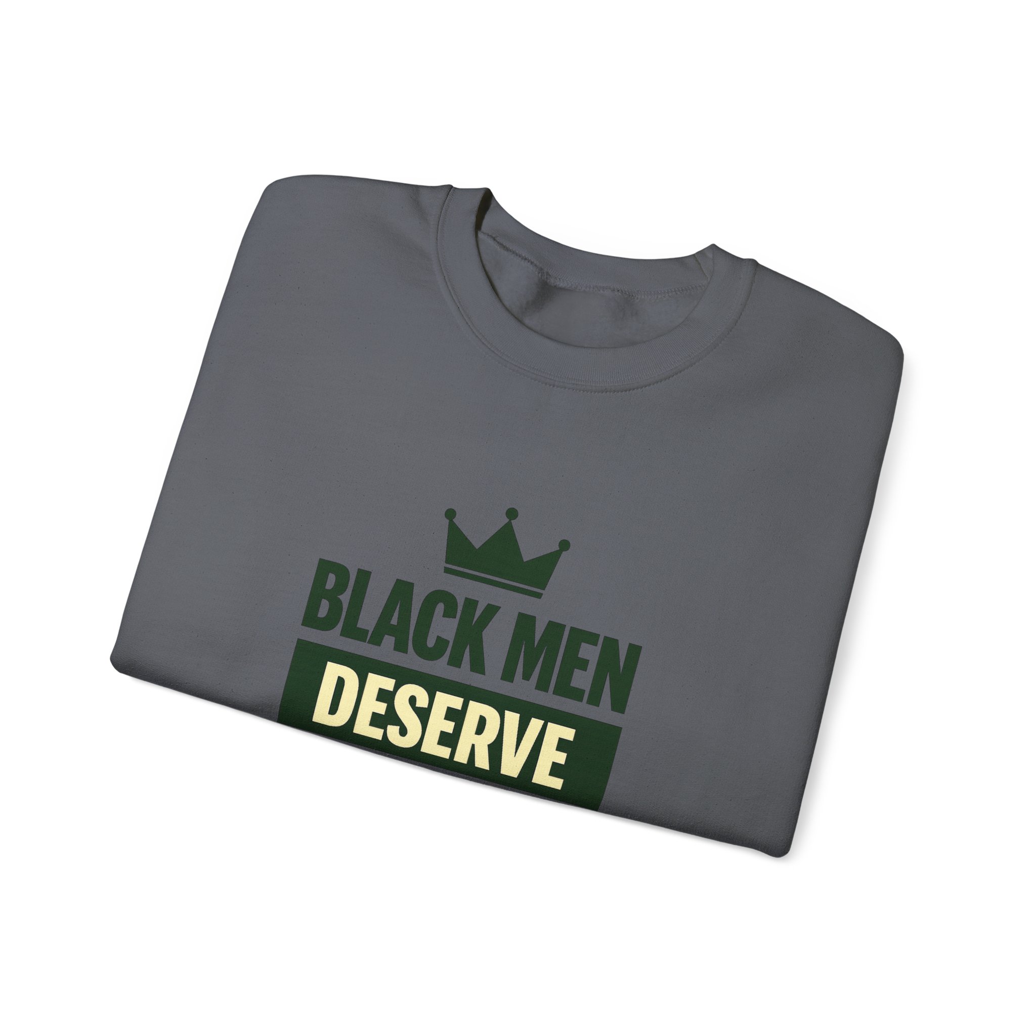 Black Men Deserve Rest Too Crewneck Sweatshirt | Cozy Fleece Mental Health Apparel - Image 15