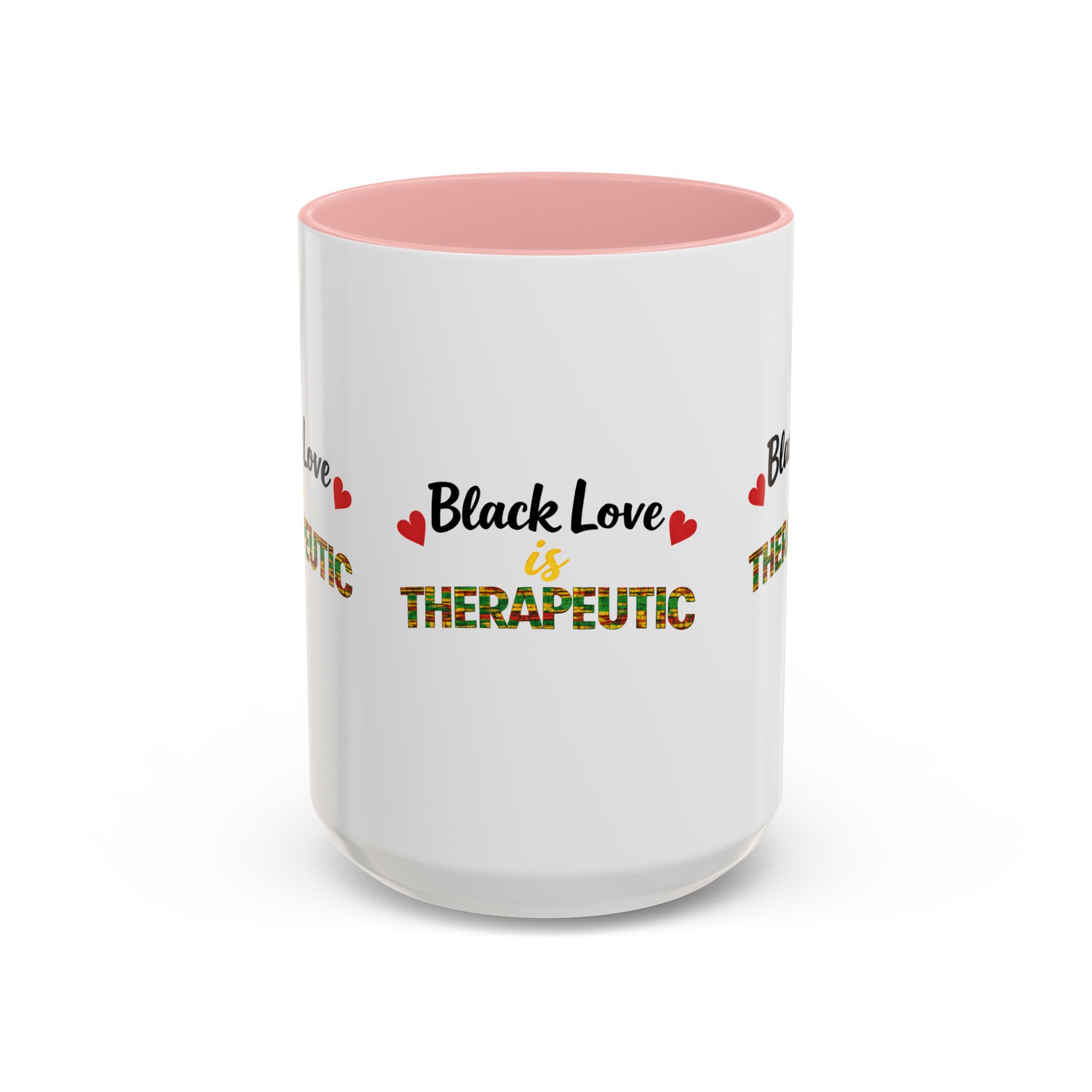 Love Is Therapeutic Accent Coffee Mug | Black Love Collection | Black History Month & Valentine’s Day Mug - Image 25