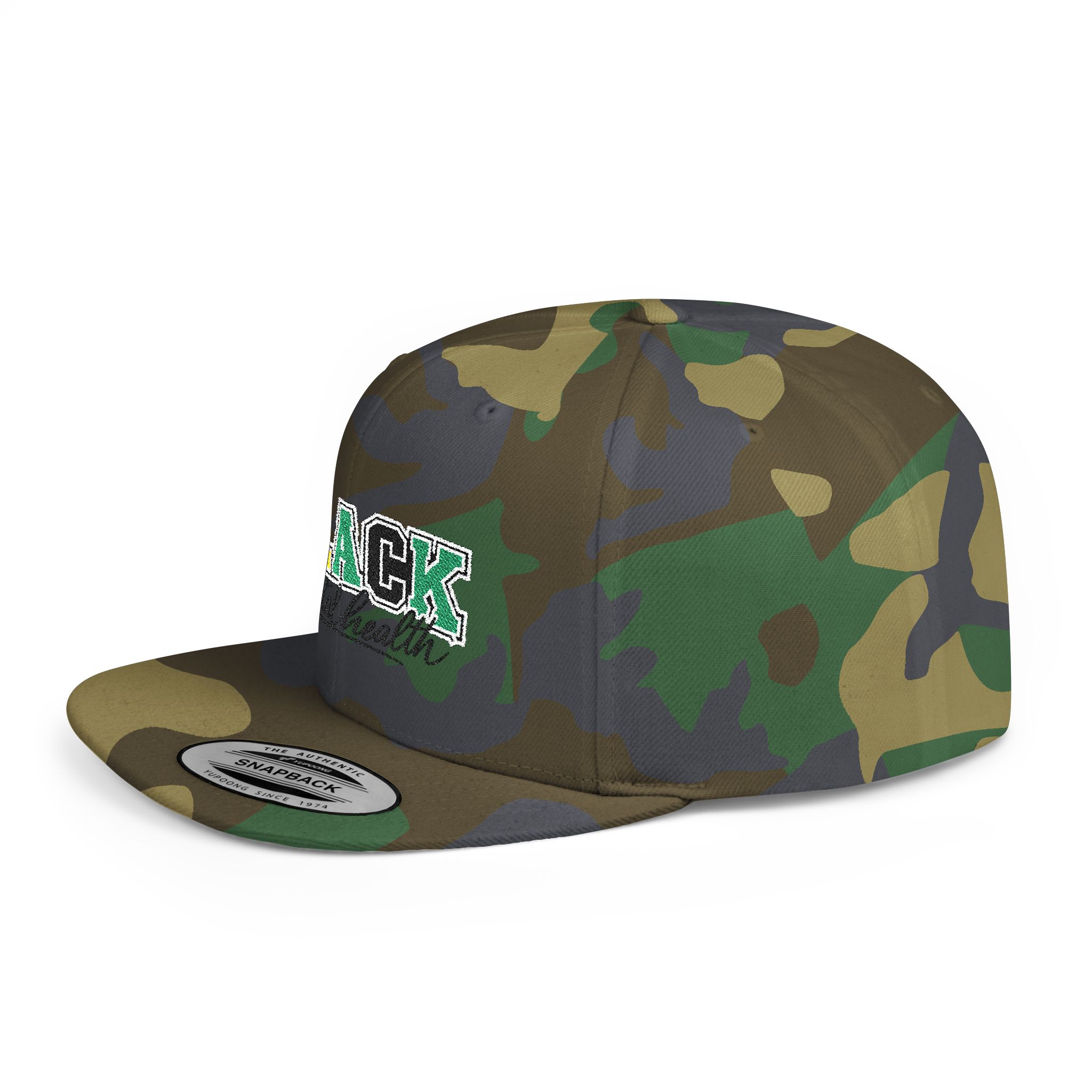 Snapback Hat — "BLACK mental health" Embroidered Flat Bill Cap (Support Black Mental Health) - Image 7