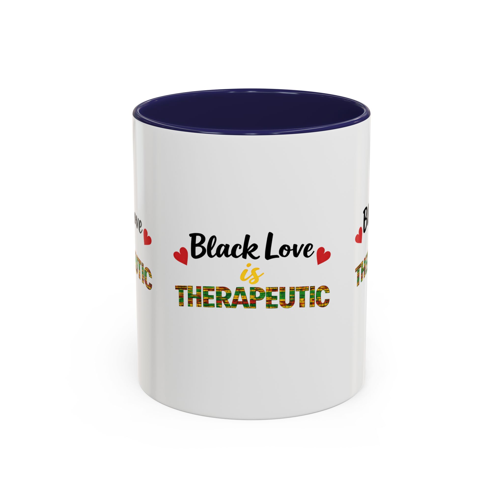 Love Is Therapeutic Accent Coffee Mug | Black Love Collection | Black History Month & Valentine’s Day Mug - Image 5