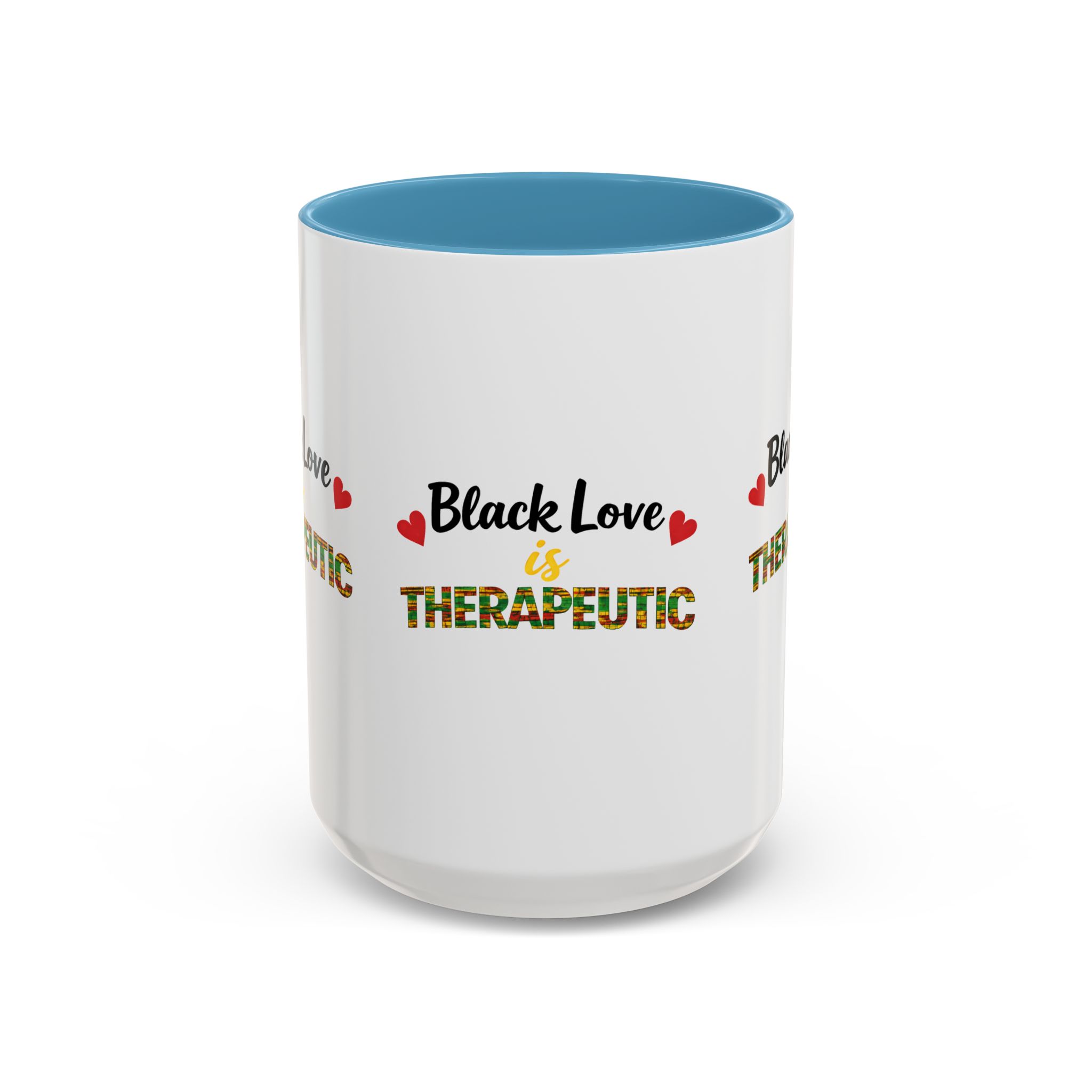 Love Is Therapeutic Accent Coffee Mug | Black Love Collection | Black History Month & Valentine’s Day Mug - Image 37