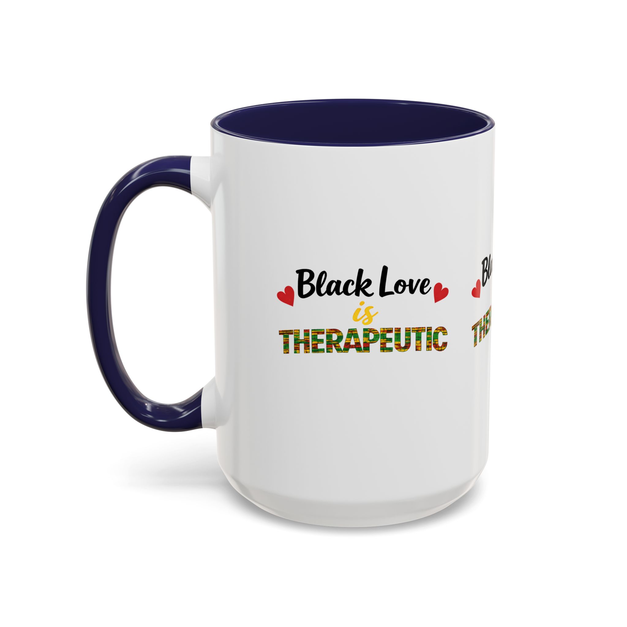Love Is Therapeutic Accent Coffee Mug | Black Love Collection | Black History Month & Valentine’s Day Mug - Image 23