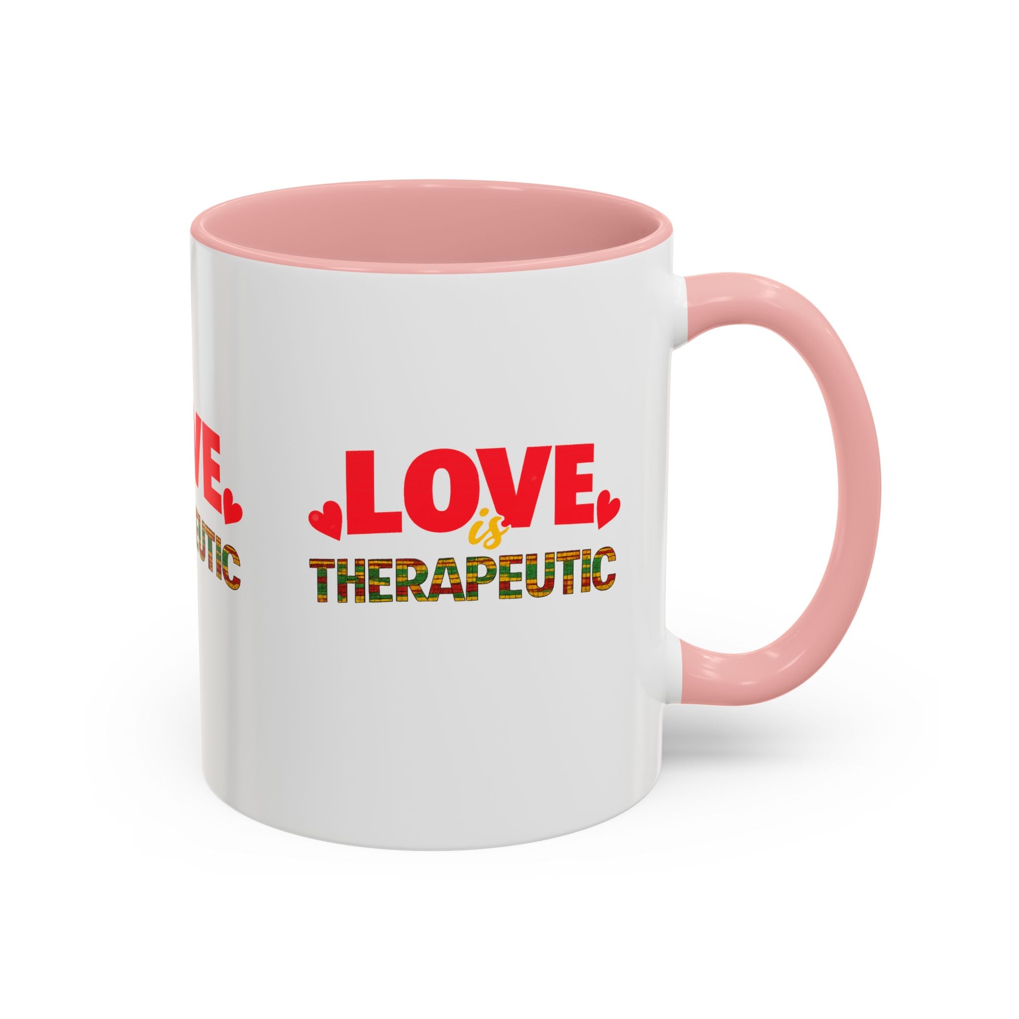 Love Is Therapeutic Accent Coffee Mug | Black Love Collection | Black History Month & Valentine’s Day Mug - Image 6