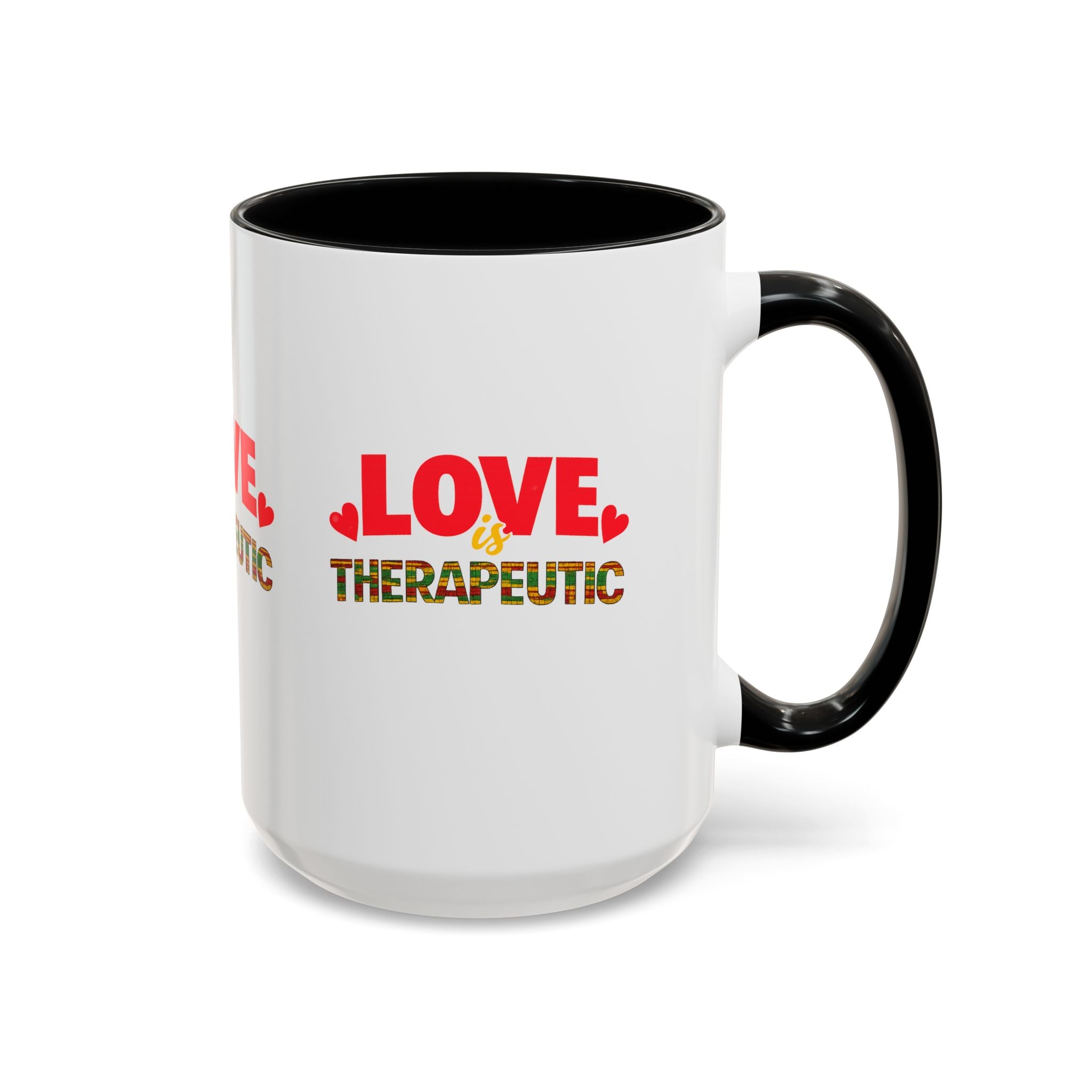 Love Is Therapeutic Accent Coffee Mug | Black Love Collection | Black History Month & Valentine’s Day Mug - Image 14