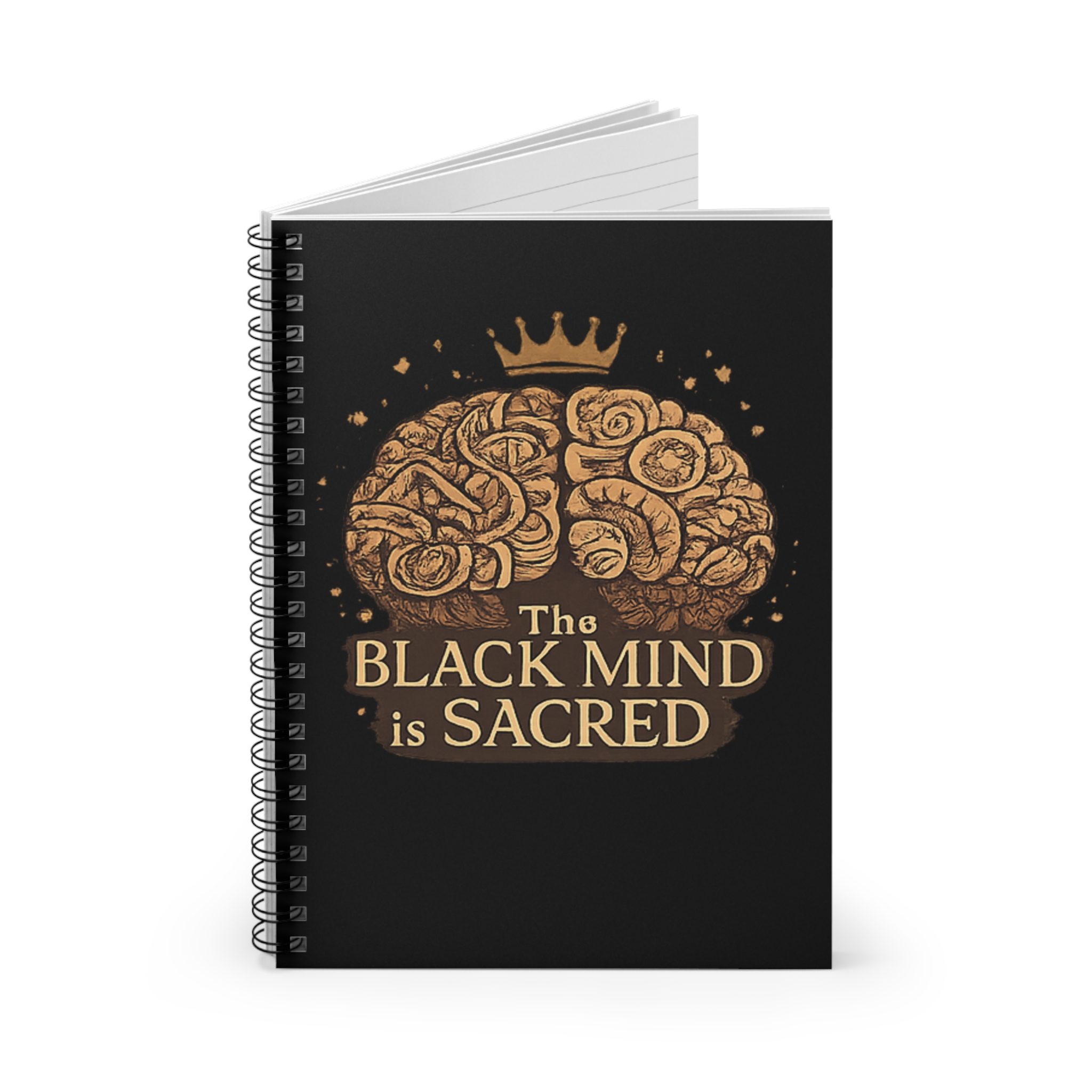 Spiral Notebook — "The Black Mind Is Sacred" Inspirational Journal - Image 2