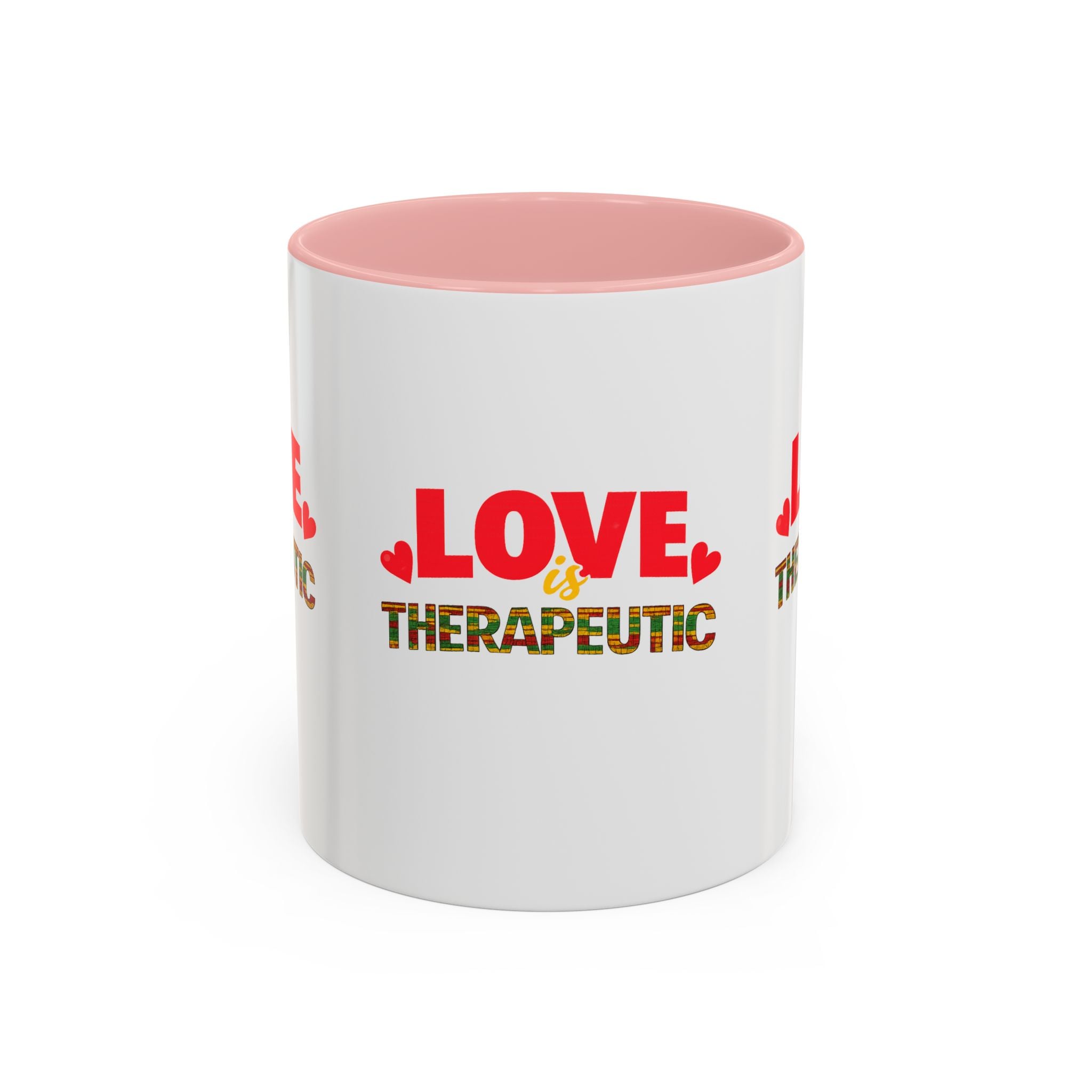 Love Is Therapeutic Accent Coffee Mug | Black Love Collection | Black History Month & Valentine’s Day Mug - Image 5