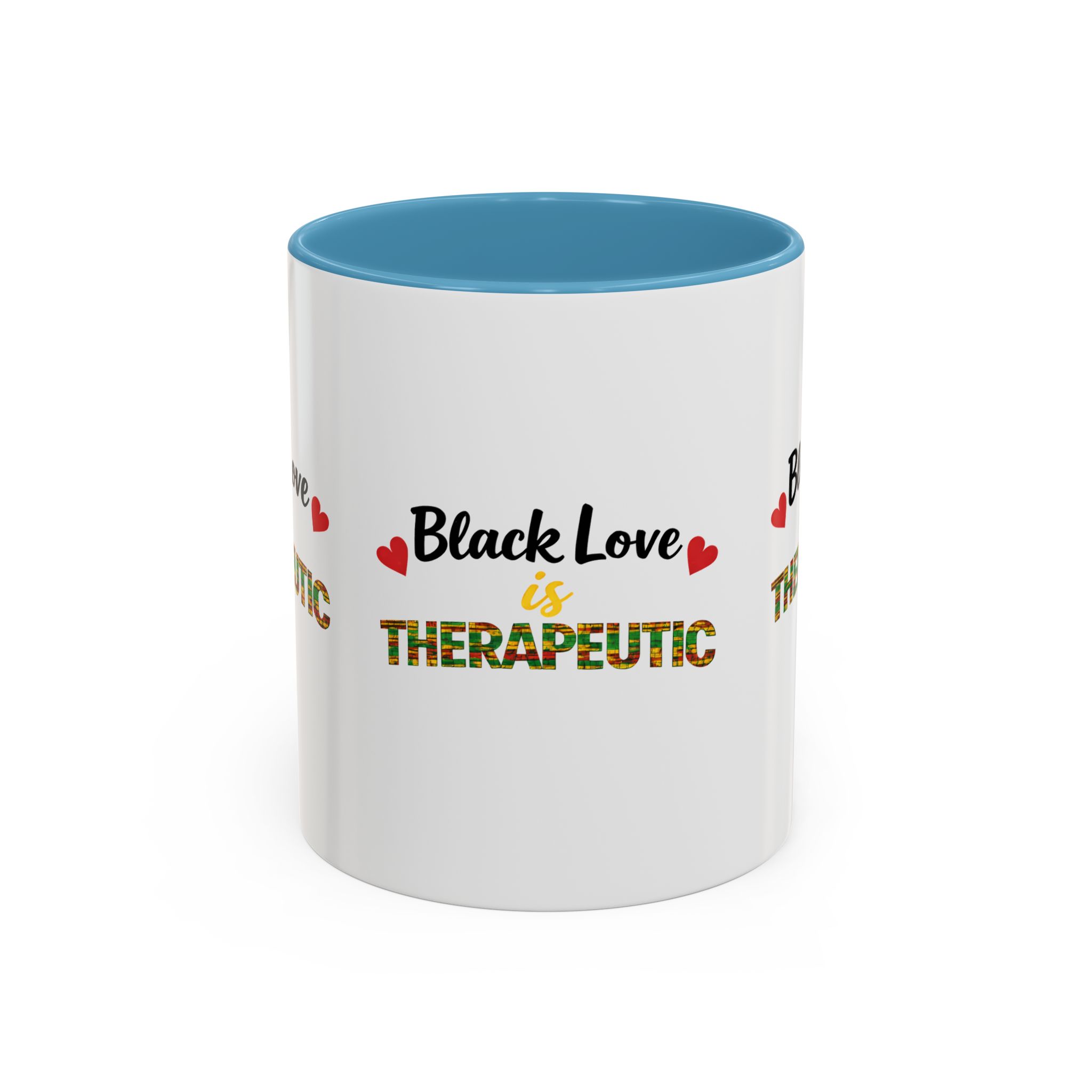 Love Is Therapeutic Accent Coffee Mug | Black Love Collection | Black History Month & Valentine’s Day Mug - Image 33