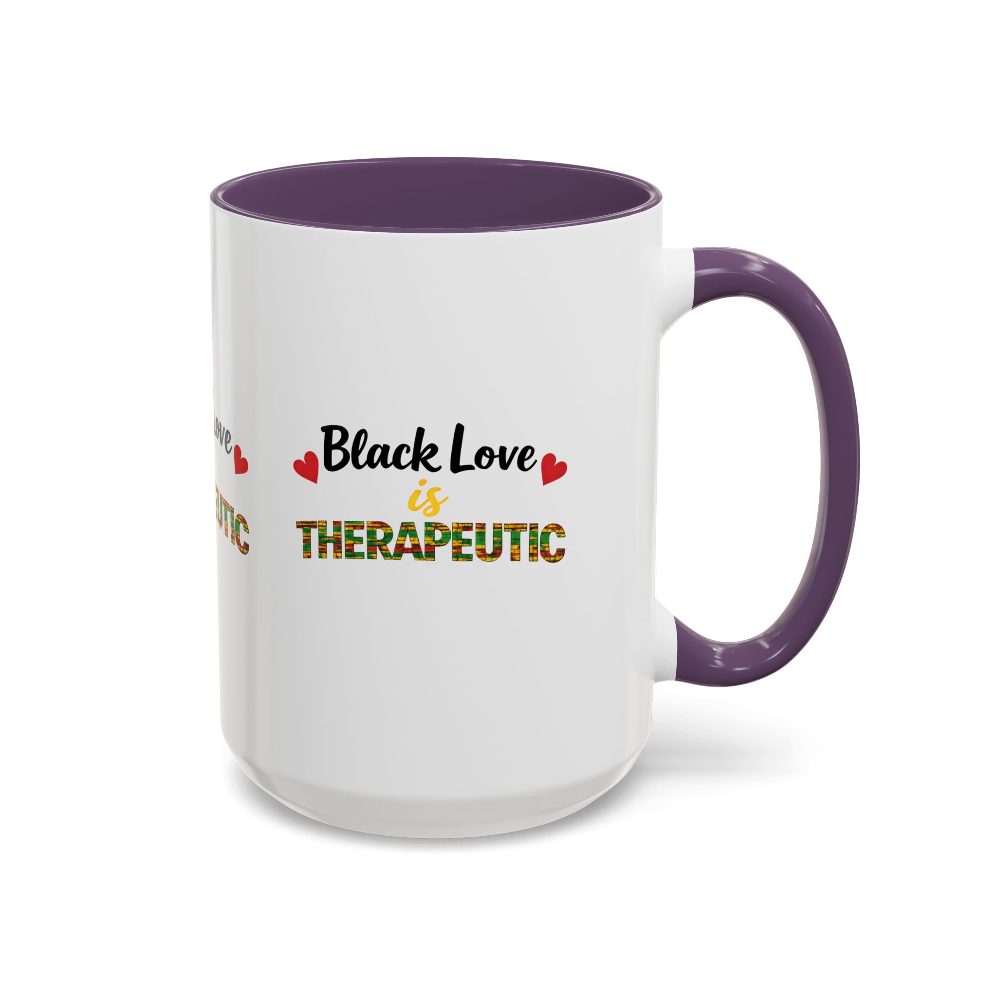 Love Is Therapeutic Accent Coffee Mug | Black Love Collection | Black History Month & Valentine’s Day Mug - Image 66