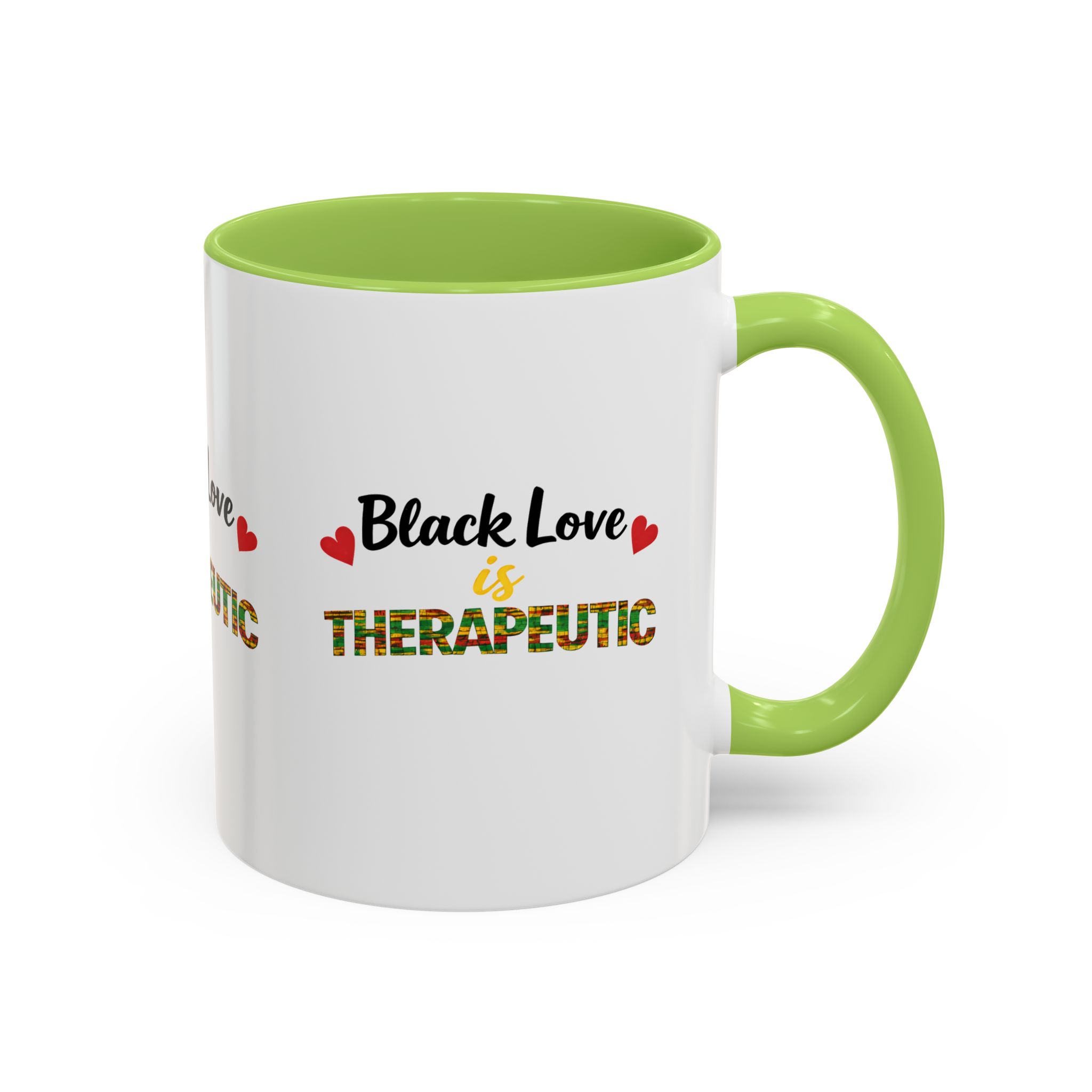 Love Is Therapeutic Accent Coffee Mug | Black Love Collection | Black History Month & Valentine’s Day Mug - Image 58