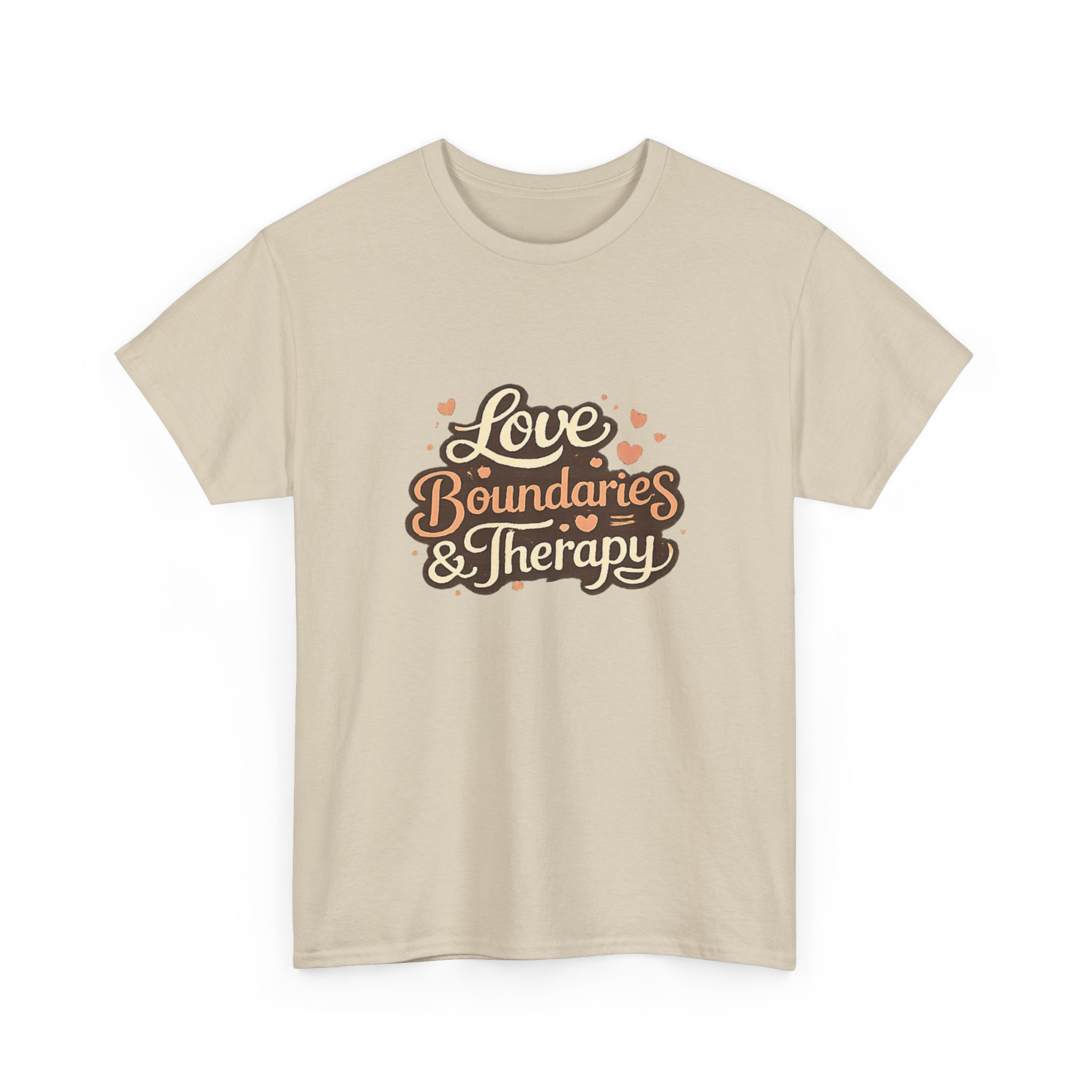 T-Shirt — "Love, Boundaries & Therapy" Retro Script Tee for Mental Health Advocates - Image 11