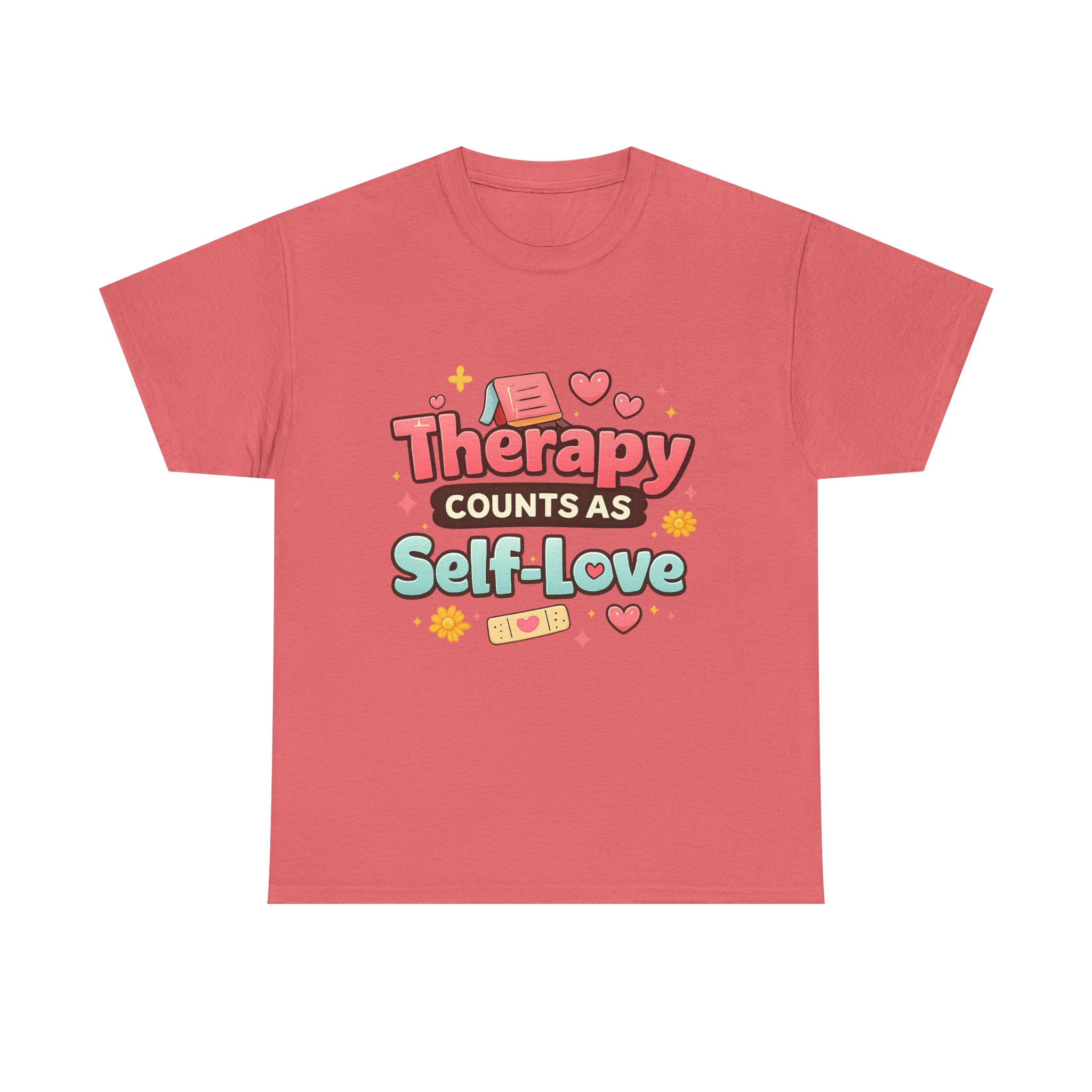 Therapy Counts As Self-Love Tee — Mental Health Awareness Graphic T-Shirt - Image 5