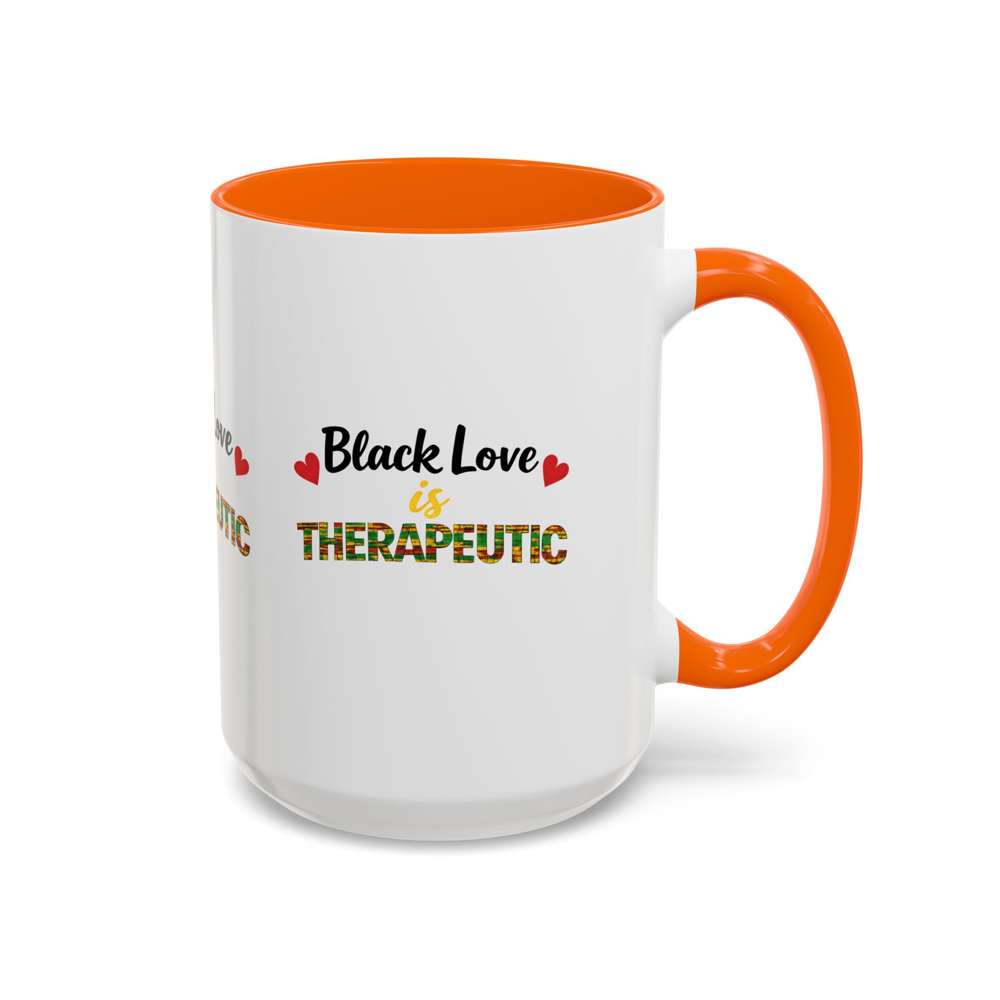 Love Is Therapeutic Accent Coffee Mug | Black Love Collection | Black History Month & Valentine’s Day Mug - Image 50