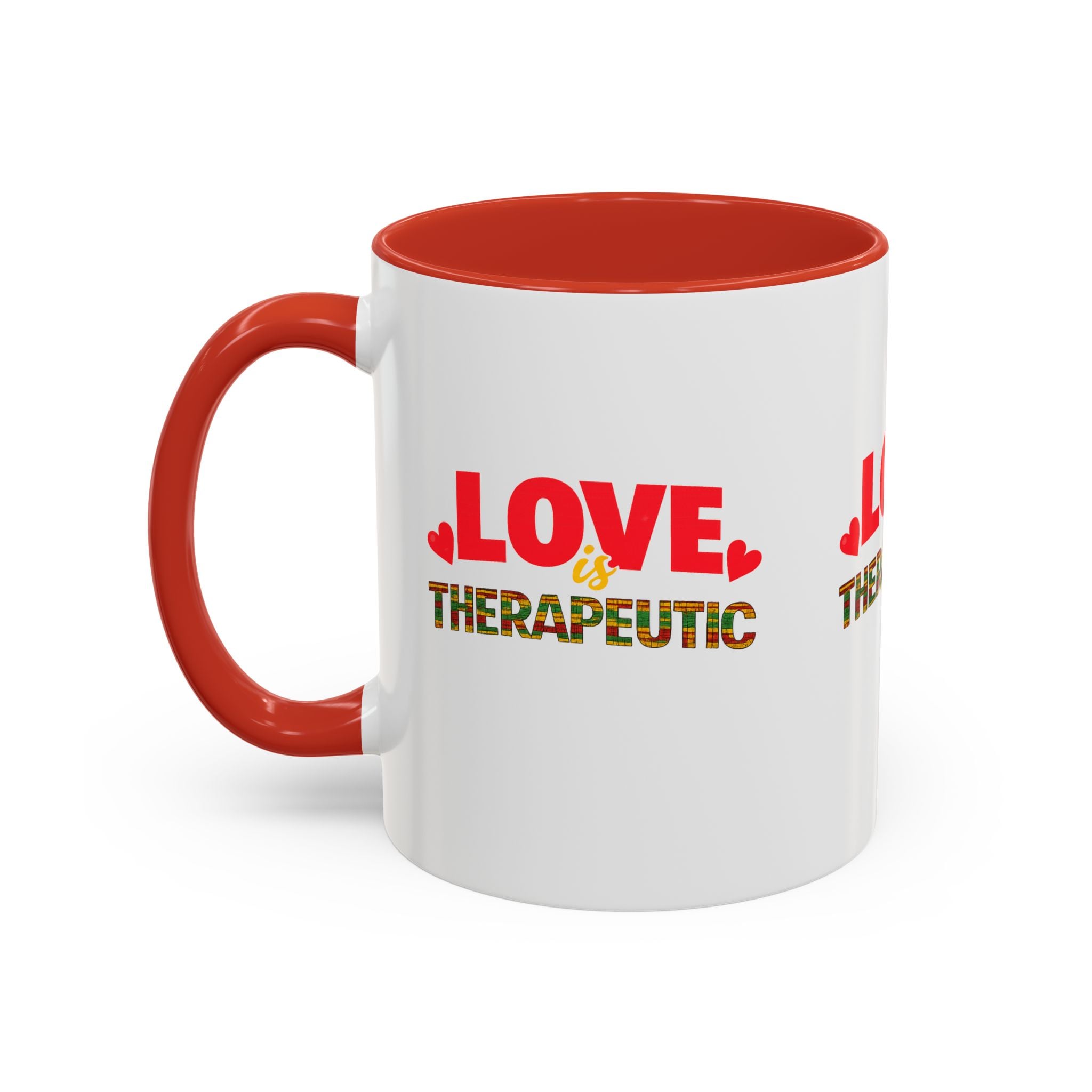 Love Is Therapeutic Accent Coffee Mug | Black Love Collection | Black History Month & Valentine’s Day Mug - Image 11