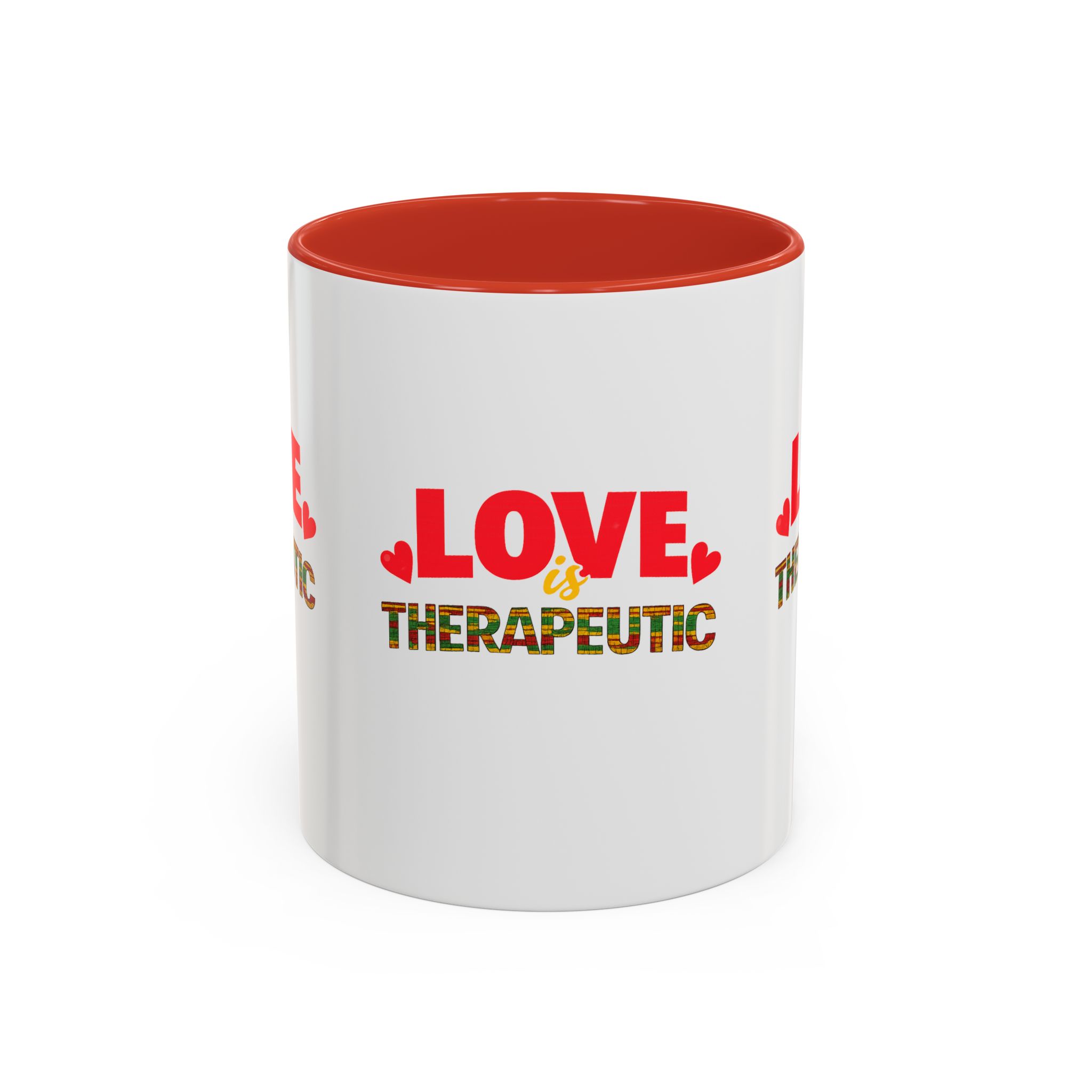 Love Is Therapeutic Accent Coffee Mug | Black Love Collection | Black History Month & Valentine’s Day Mug - Image 9