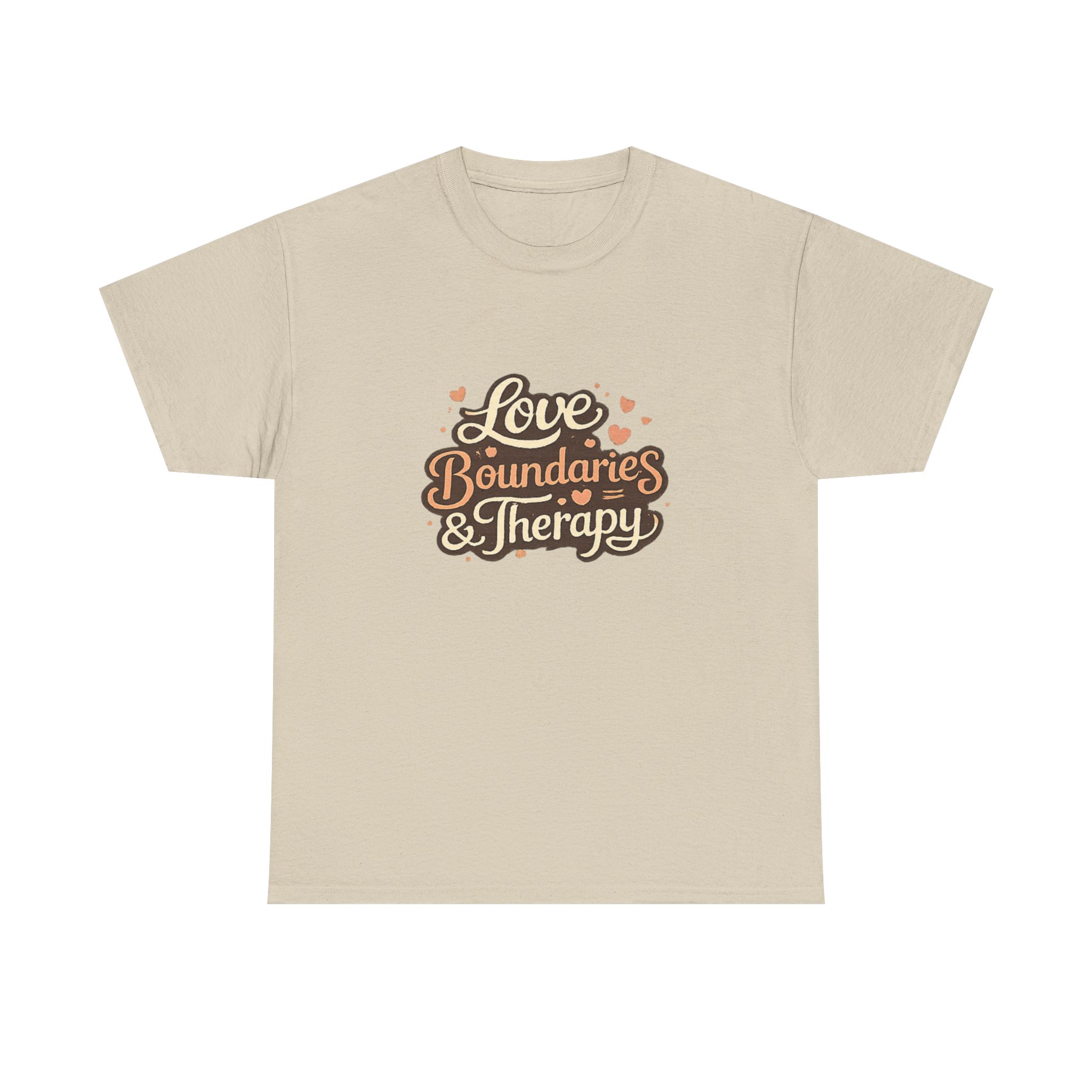 T-Shirt — "Love, Boundaries & Therapy" Retro Script Tee for Mental Health Advocates - Image 9