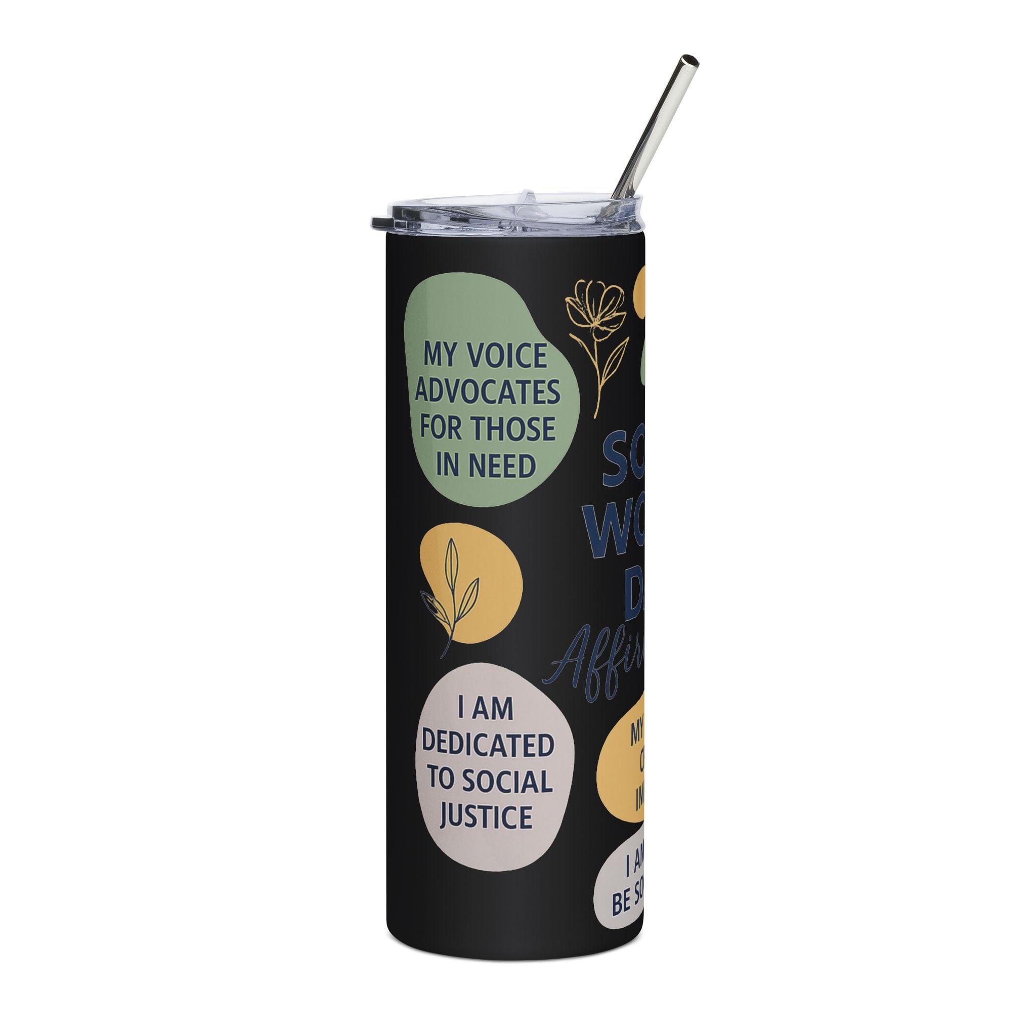 Social Worker Daily Affirmations Tumbler — 20oz Stainless Steel Inspirational Travel Cup - Image 6